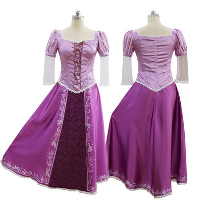 Tangled Rapunzel Long Hair Princess Cosplay Costume
