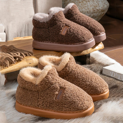 Platform Plush Winter Warm Fluffy Fuzzy Snow Indoor Boots