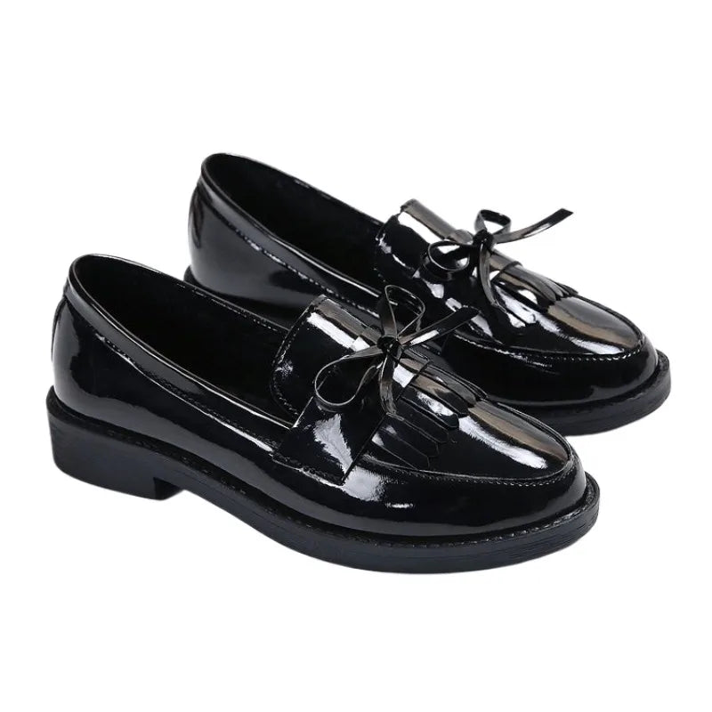 Leather British Tassel Casual Flat Shoes