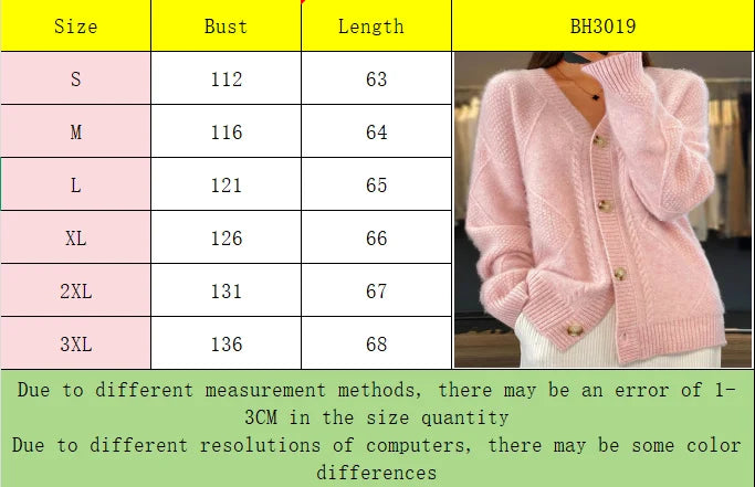 V Neck Cable Knit Cardigan Fuzzy Soft Long Sleeve Fall Winter Pocket Sweater Coat