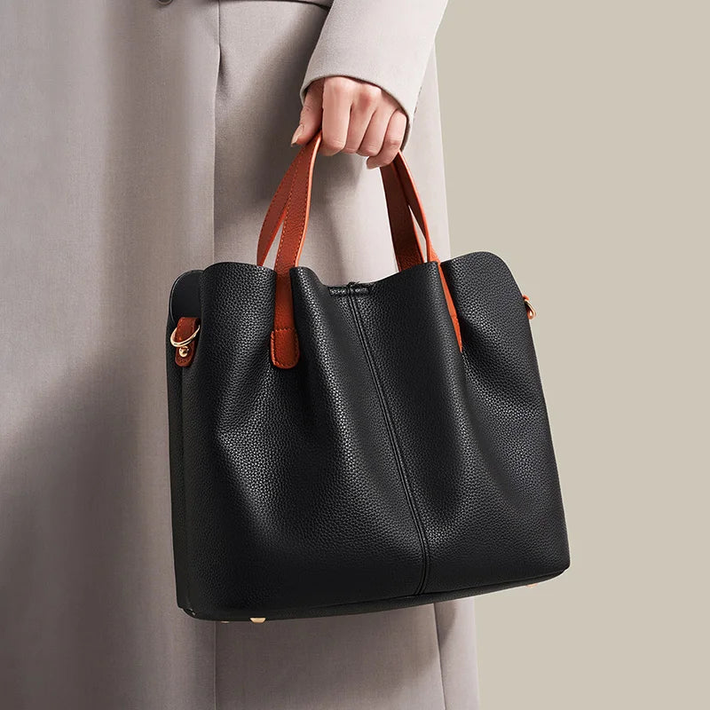 Leather Luxury Shoulder Bag Soft Handbags Large Capacity Crossbody Bags