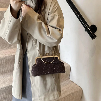 Luxury Clutch Small Clip Chain Crossbody Bag