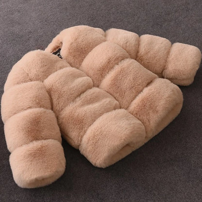 Faux Fur Winter Long Sleeve Christmas Jacket