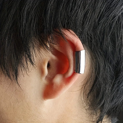 Simple Long Tube Geometric Stainless Steel Ear Clip
