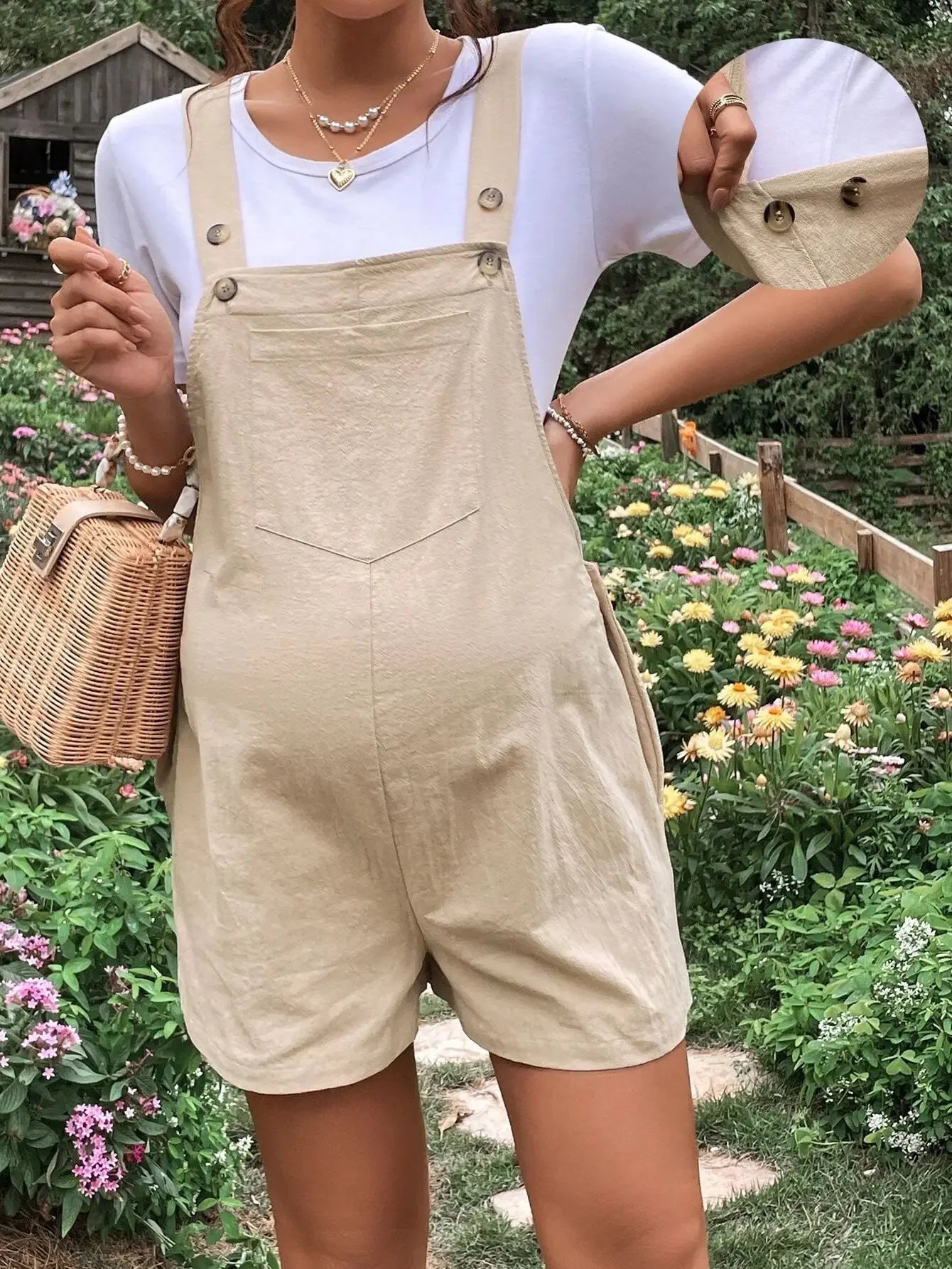 Maternity Jumpsuits Plus Size Pregnancy Overalls Cotton