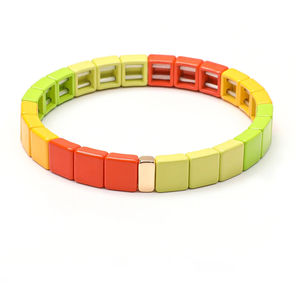 Elegant Rainbow Boho Geometric Bracelets