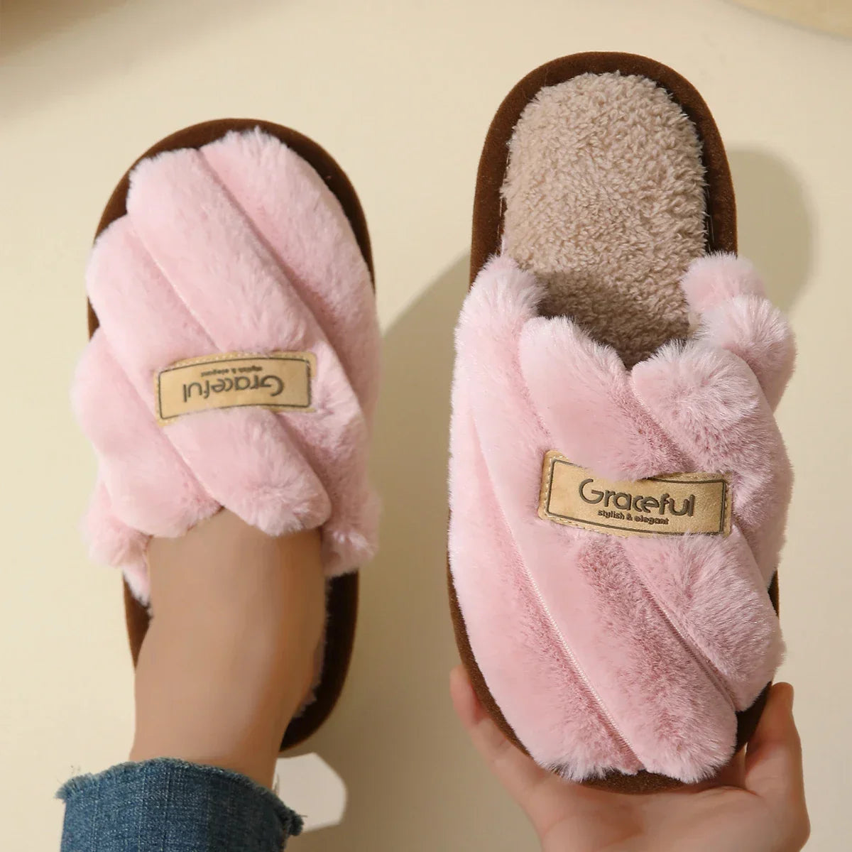 Non Slip Soft Flat Heel Indoor Slippers
