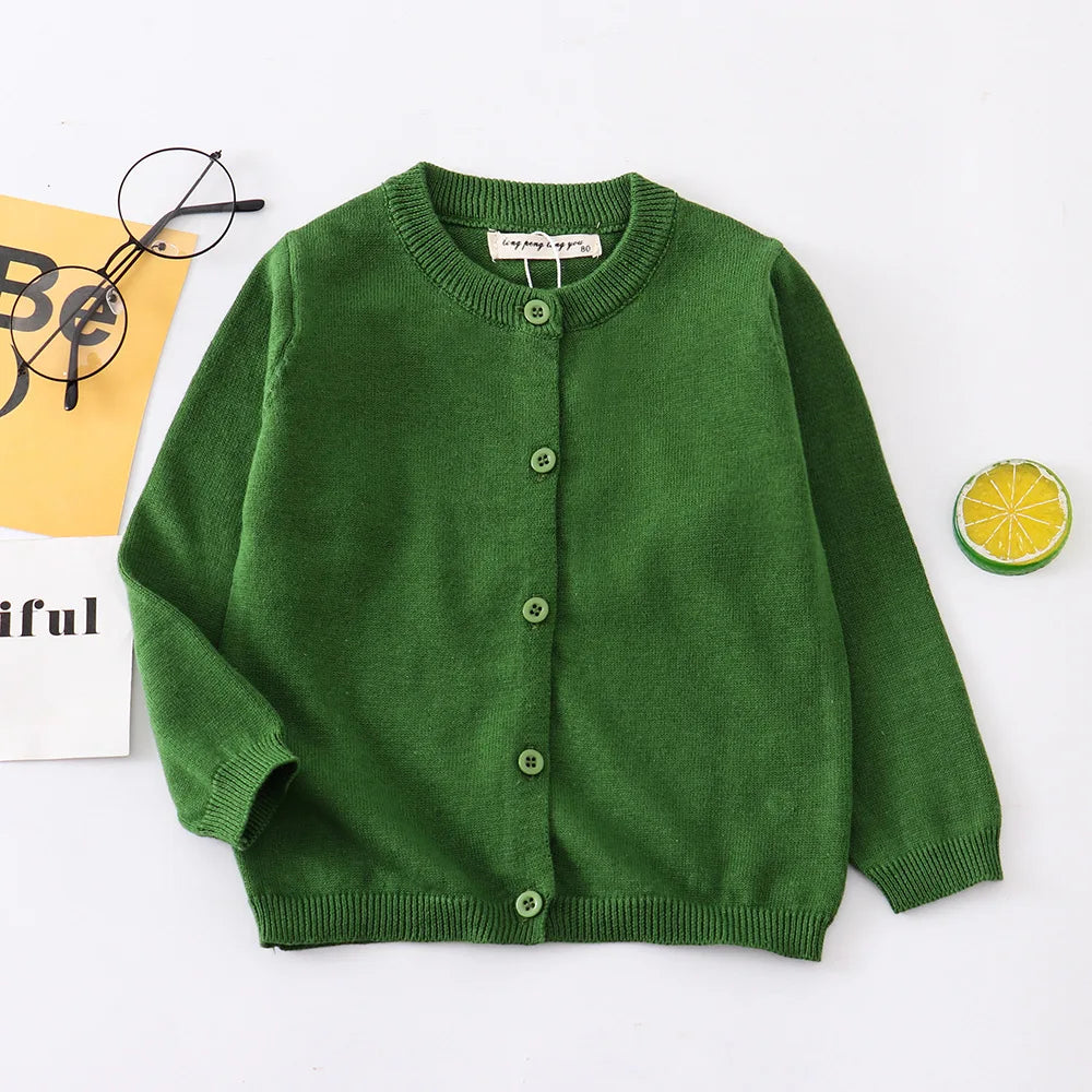 100Cotton Girls Knitting Cardigans Kids Sweater Toddler