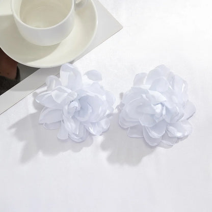 Exaggerated Big Flower Stud Earrings