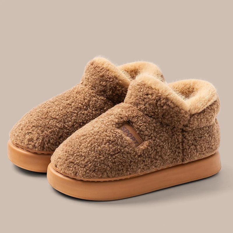 Platform Plush Winter Warm Fluffy Fuzzy Snow Indoor Boots