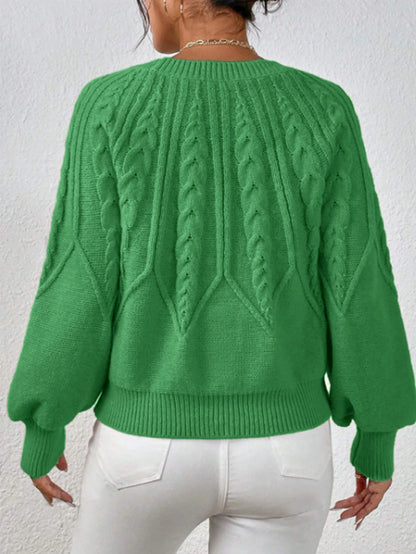 Elegant Casual Knitted Hoodie Thickened Warm Commuting Thread Sweater