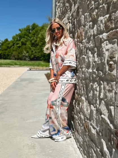 Elegant Printed Half Sleeves Shirt Sets
