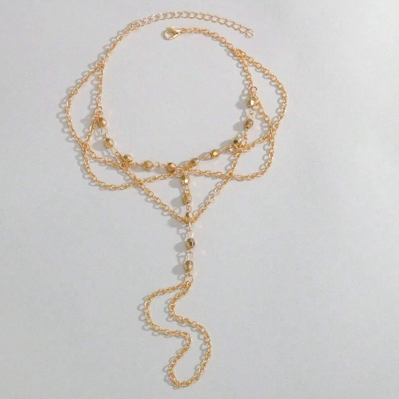 Sexy Handmade Bead Chains Foot Bracelet