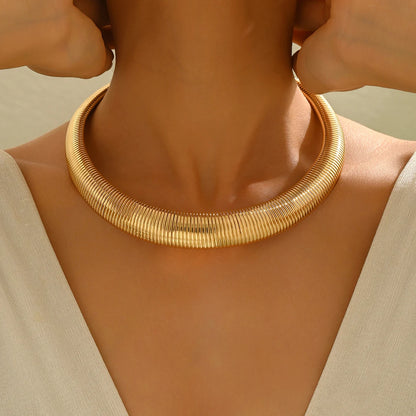 Exaggerated Heavy Metal Chunky Choker Necklace