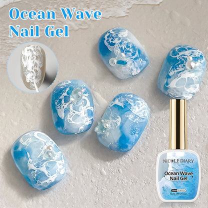 15ml Bubble Ocean Wave Gel White Gel Nail Polish Varnish UV LED Soak Off Gel