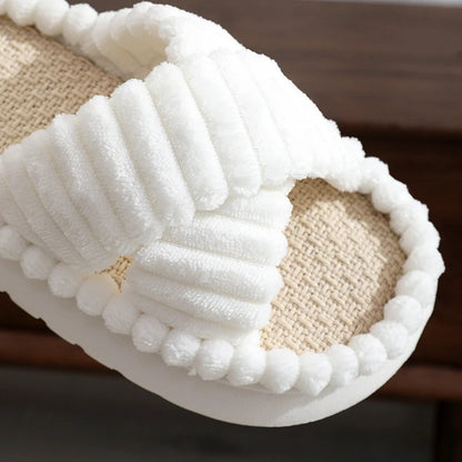 Home Open-Toe Cross Slippers