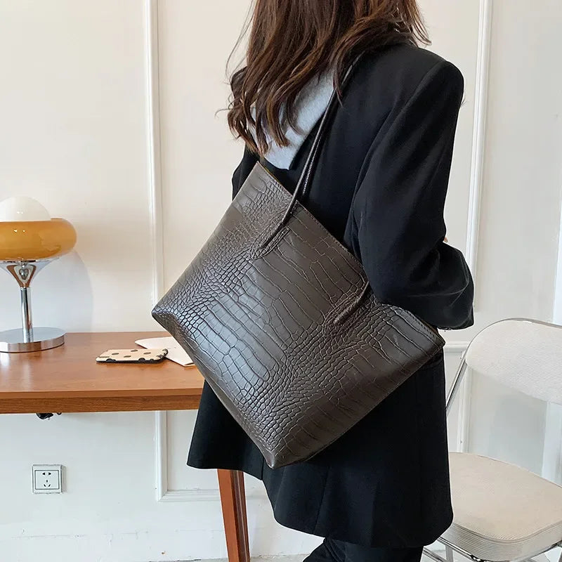 DANA Large PU Leather Shoulder Bag