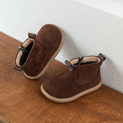 Casual Outdoor Anti-slip Infant Oxford Suede Plush Ankle Boots