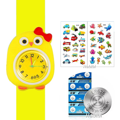 Slap Bracelet Clock Cartoon Kids Watches