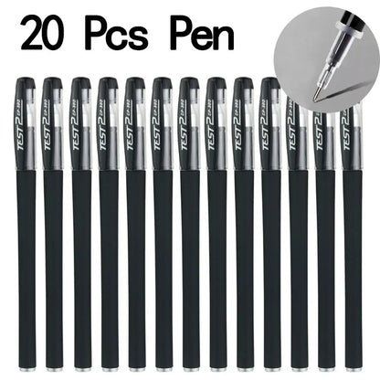 20/50 Pcs Gel pens Set Black Blue Red Refill Gel School