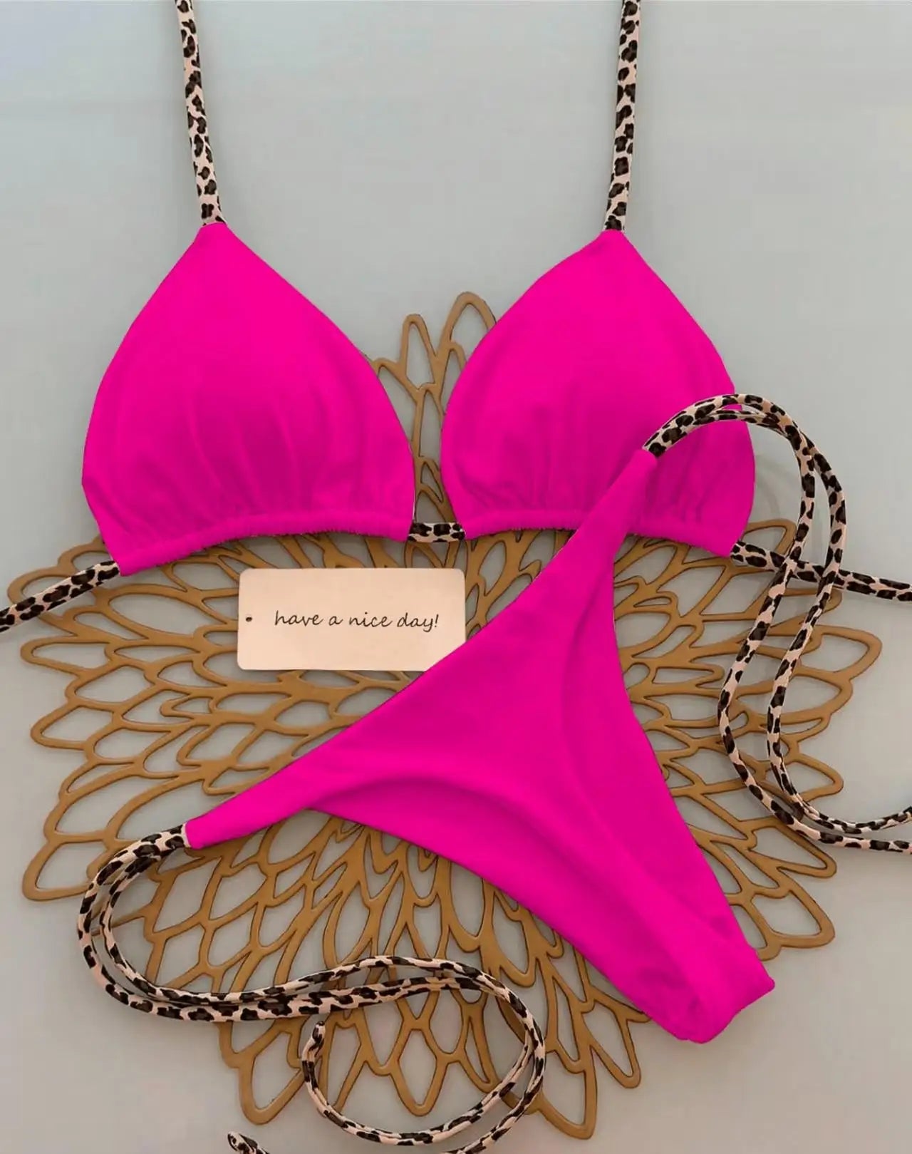Swimsuit Swimwear Leopard Sexy Bikini Set