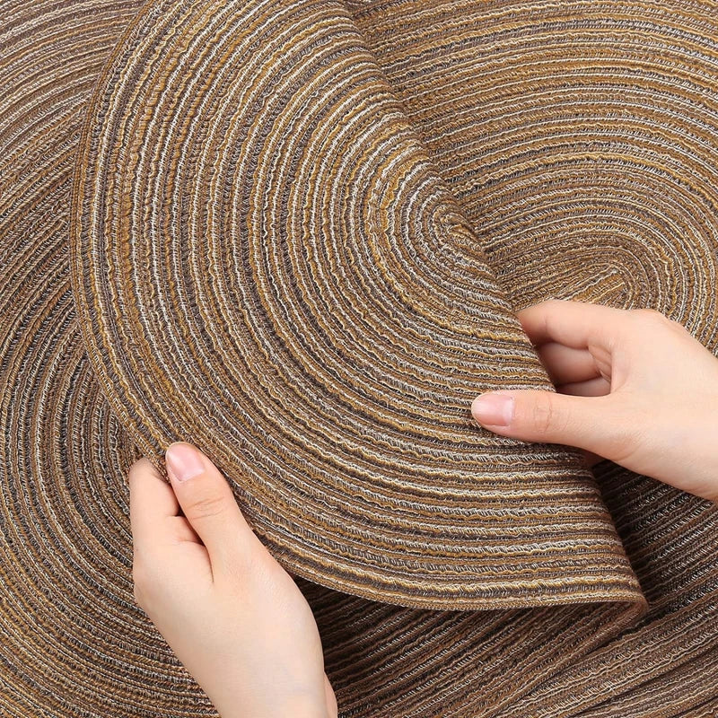 1/4/6/10PCS Dining Tables Natural Woven Oversized Place mats Set