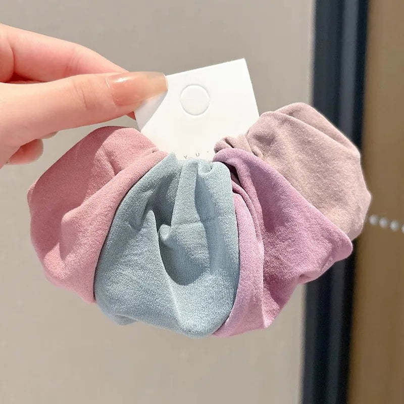 4 /5 Set Solid Widen Thicken Hair Band Ropes Ponytail Holder Hair Tie