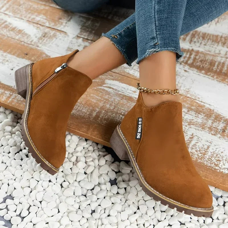 DANA Side Zipper Short Snow Boots