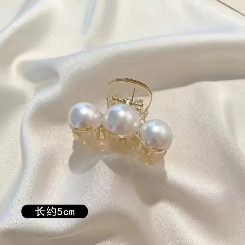Simulated Pearl Hair Claws Hair Clips