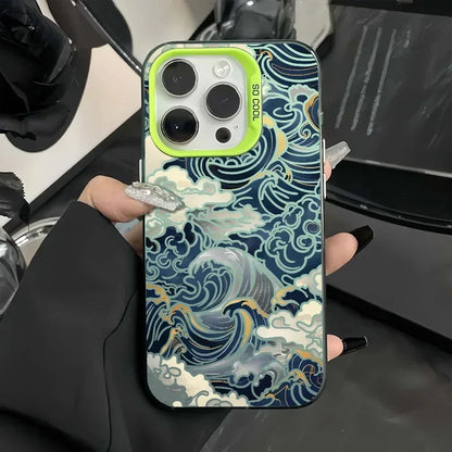 Japanese Waves Electroplate Silver IMD Case