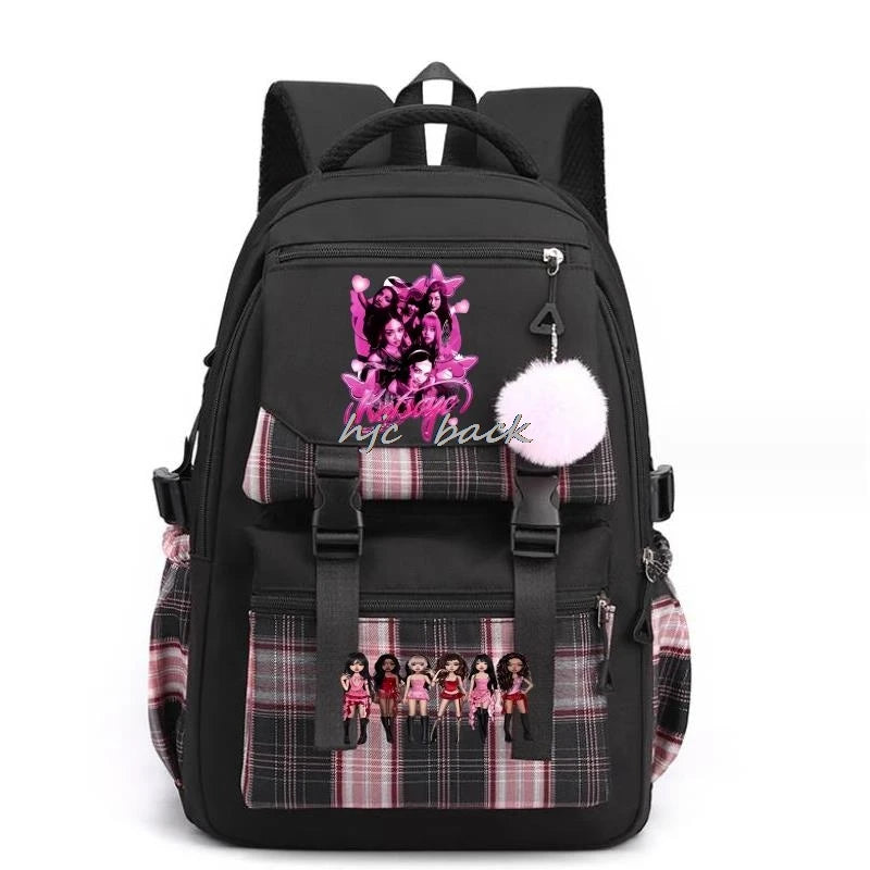 Katseye Funny Print Mochila Book Bags