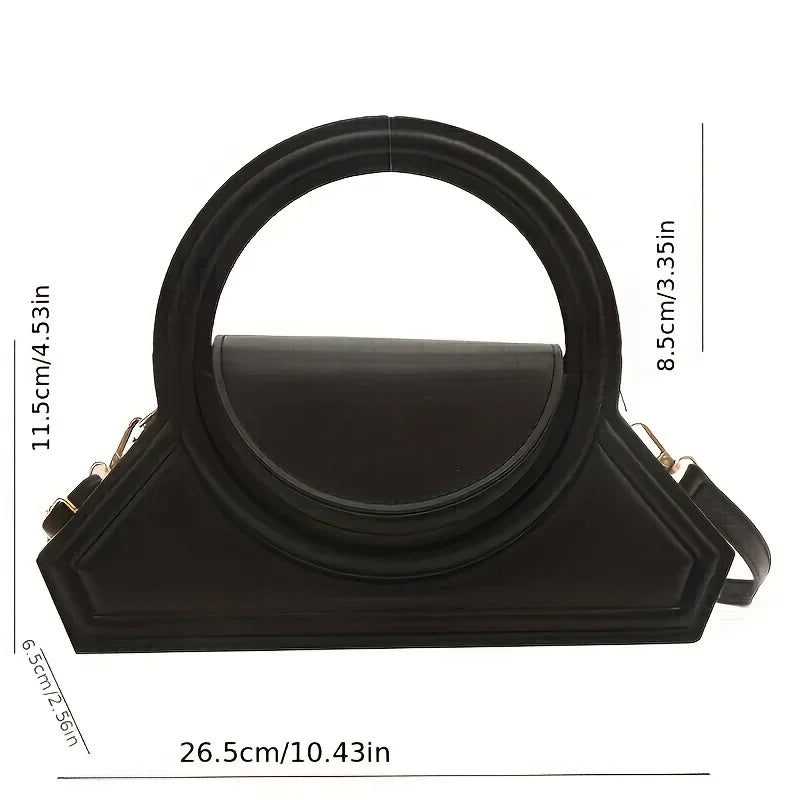 Pu Leather Elegant Tote Versatile Vintage Small Square Bag