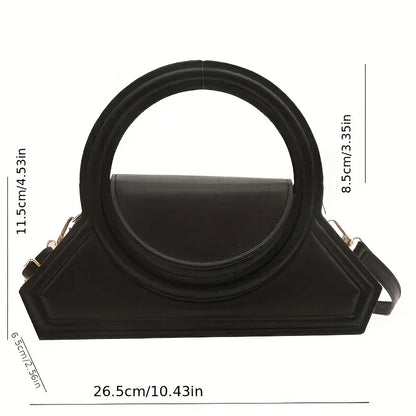 Pu Leather Elegant Tote Versatile Vintage Small Square Bag