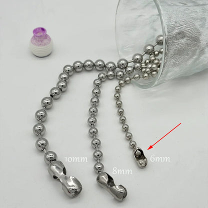 6/8/10mm Stainless Steel Ball Chain Layering Necklace