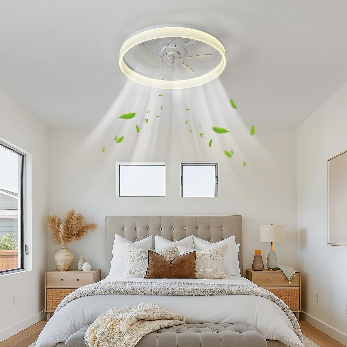 Ceiling Fan (With Lighting) Silent LED Dimmable Ceiling Fan