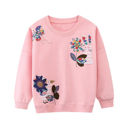 Little maven Sweatshirt Autumn Flowers Casual Hoodies