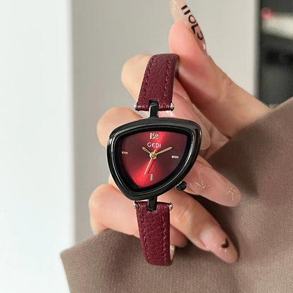 Versatile Irregular Triangle Dial Design Waterproof Quartz Watches