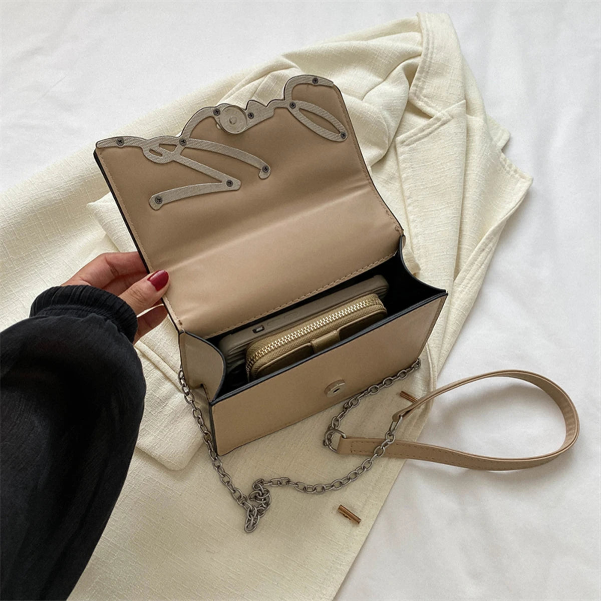 Metal Letter Strap Bags