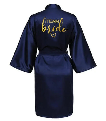 Bride Robe Kimono Satin Pajamas Bridesmaid Bathrobe
