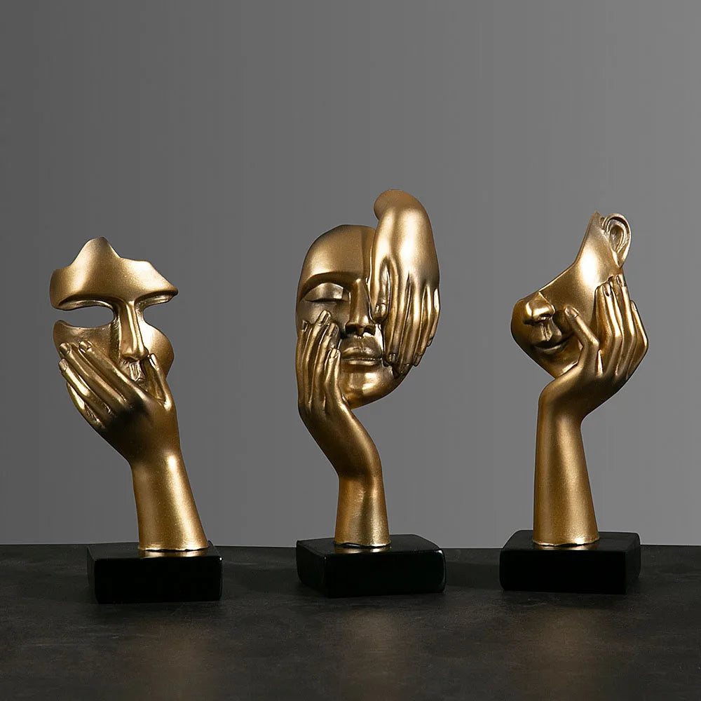 Resin Abstract Mask Statues Decor Gift
