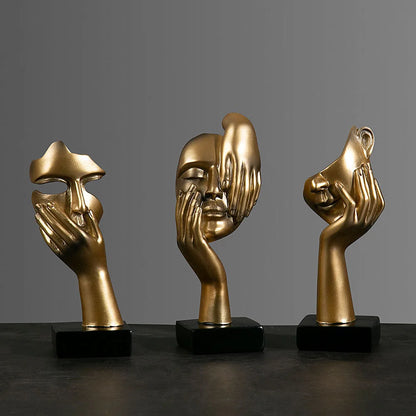 Resin Abstract Mask Statues Decor Gift
