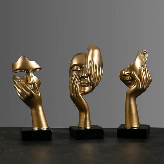 Resin Abstract Mask Statues Decor Gift
