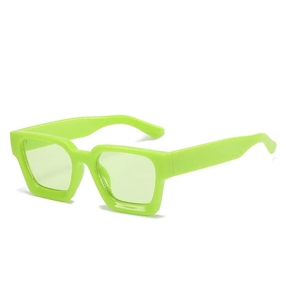 Square Luxury Retro Green Brand Designer Sun Glasses