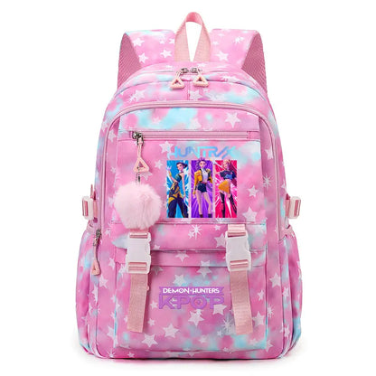 KPop Demon Hunters Print Student Backpack Large Capacity Schoolbag
