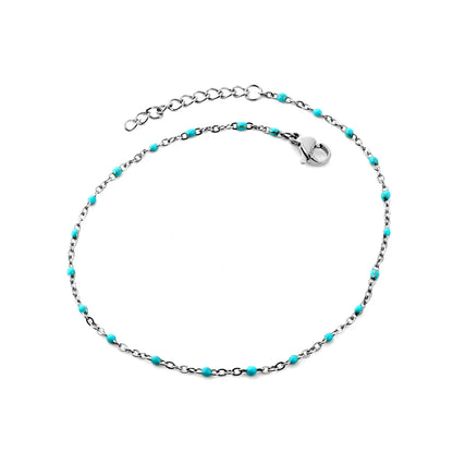Bohemian Blue Green Yellow Beads Anklet Chains