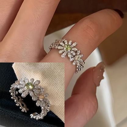 925 Sterling Silver Drip Glaze Butterfly Zircon Rings
