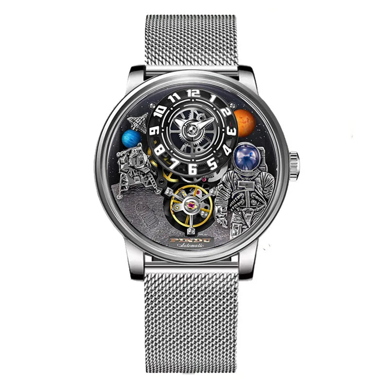 Luxury Robot Astronaut Space Sapphire Luminous Waterproof Watches