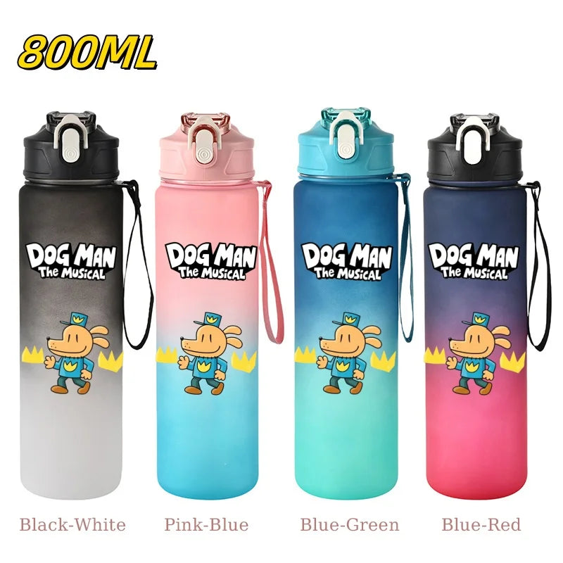 800ML Anime Dog Man Sports Water Boys Girls Bottle