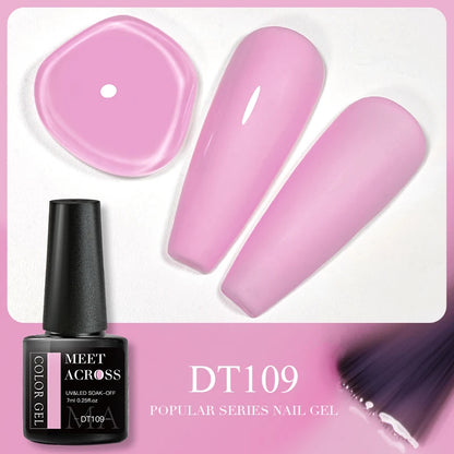 Pink Dried Flower Gel Nail Polish