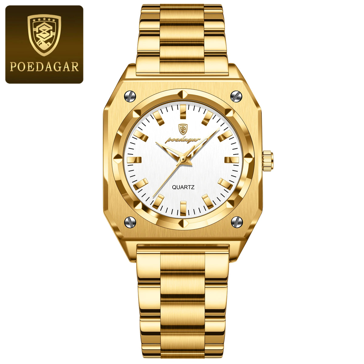 Elegant  Waterproof Stainless Steel Luminous Quartz Watches